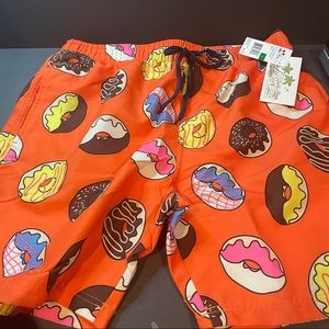 U.S. Surf Club Donut Swimming Trunks Size Large Orange brand new with tags